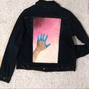 Hand painted Wrangler denim jacket